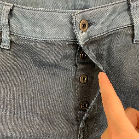 G Star Raw Mens Pants 33 Blue Black Colorblock Denim Jeans Arc 3D Slim 33x32 - Picture 6 of 15